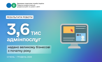 Понад 3,6 тис адмінпослуг для великого бізнесу: підсумки роботи Південного міжрегіонального управління ДПС за 2025 рік
